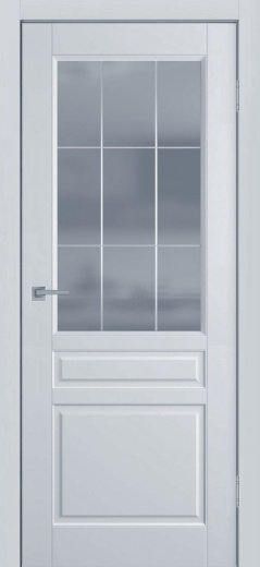 Дверь со стеклом Рейне ПО грей лайт