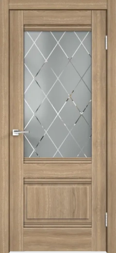 Дверное полотно Экошпон ALTO 2V цвет Светло-серый Эмалит