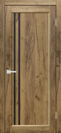 Дверь экошпон Евро 11 дуб крафт натуральный