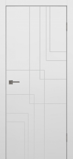 Дверь глухая Графика 5 белый эмалит