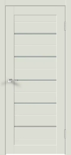 Дверное полотно Экошпон XLINE 15 цвет Светло-серый Эмалит стекло Мателюкс