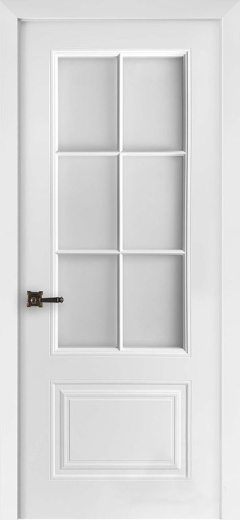 Дверь со стеклом Богемия 5 ПДО белая эмаль