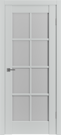 Дверь эмалекс ER1 ДО steel стекло White Cloud