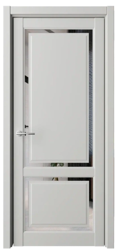 Дверь эмалит Афина-2 винил платина зеркало грей