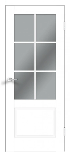 Дверное полотно Экошпон ALTO 12 2V цвет Светло-серый Эмалит