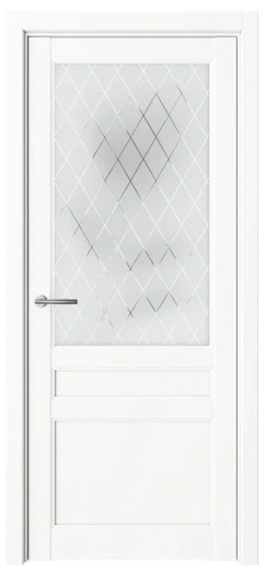 Дверь эмалит Олимпия ПО винил белый