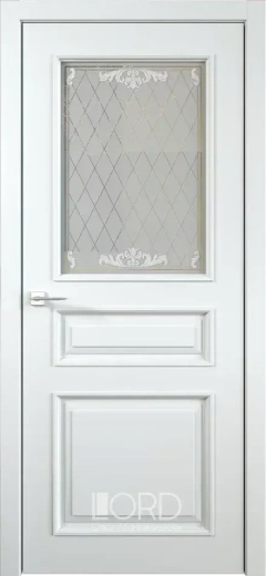 Дверь эмаль Miletti M4 ПО стекло рефлекторное с рисунком Rococo