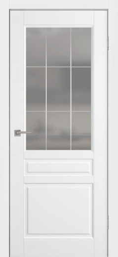 Дверь со стеклом Рейне ПО белая эмаль