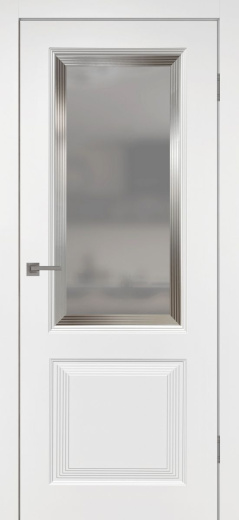 Дверь со стеклом Бостон ПО белая эмаль