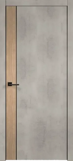 Дверное полотно Экошпон TECHNO BLACK DUO 1 цвет Муар светло-серый