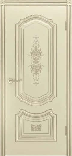 Дверь глухая Катания В3 ПГ шампань с патиной белое золото