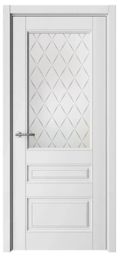 Дверь со стеклом Классика-3 ПО белая эмаль