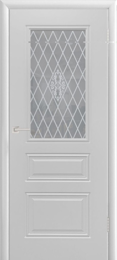 Дверь со стеклом Честер ПО грей лайт