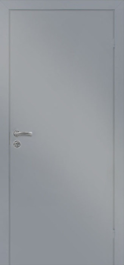 Дверь глухая ДГ с притвором серая эмаль