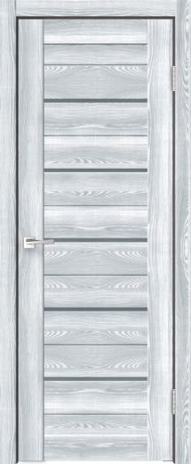 Дверное полотно Экошпон XLINE 15 цвет Клён айс стекло Мателюкс Графит