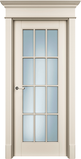 Дверь со стеклом Оксфорд ПО RAL 9001