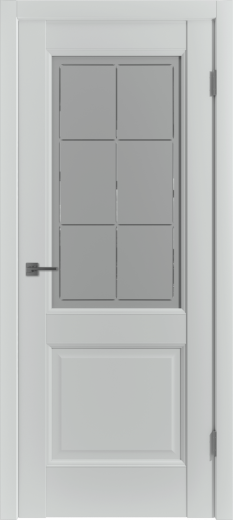 Дверь эмалекс E2 ДО steel стекло Crystal Cloud