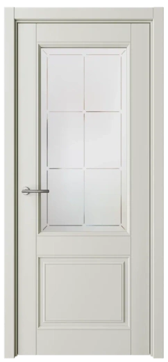 Дверь со стеклом Классика-2 ПО латте эмаль