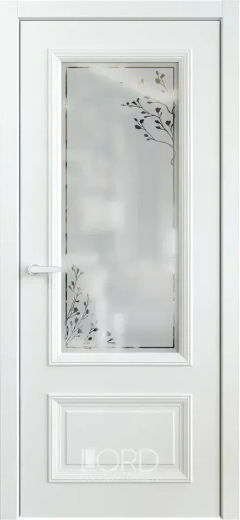 Дверь экошпон Felicia 7 ПО прозрачное стекло с рисунком Rami