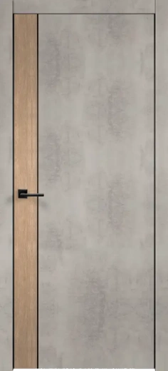 Дверное полотно Экошпон TECHNO BLACK DUO 1 цвет Муар светло-серый