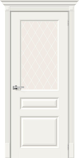 Дверь эмаль Скинни-15.1 200*80 Whitey White Сrystal