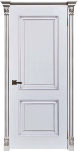 Дверь глухая Багет 32 ПДГ белая эмаль