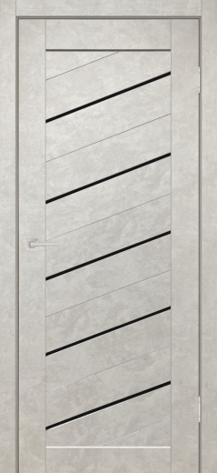 Дверь экошпон Форум Диагональ бетон белый
