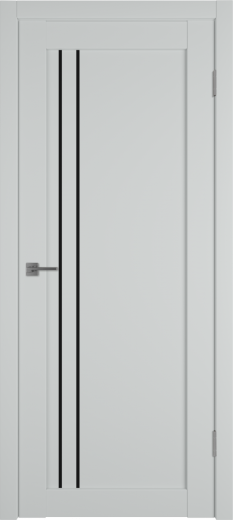 Дверь эмалекс E33 ДО steel стекло Black Gloss