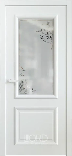 Дверь экошпон Felicia 1 ПО прозрачное стекло с рисунком Rami