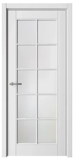 Дверь со стеклом Классика-5 ПО белая эмаль