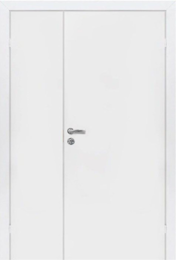 Дверь глухая ДГ + ответка с притвором белая эмаль