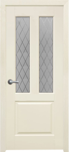 Дверь экошпон Эмма 75 ПО прямая фреза, с матовым стеклом