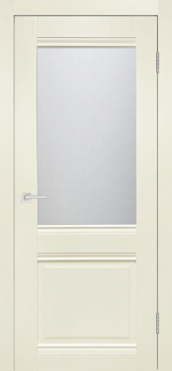 Дверь со стеклом Юник 1 ПО ваниль эмалит