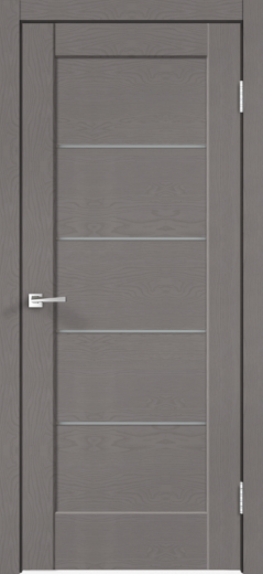 Дверное полотно SoftTouch PREMIER 1 цвет Ясень грей структурный стекло Мателюкс