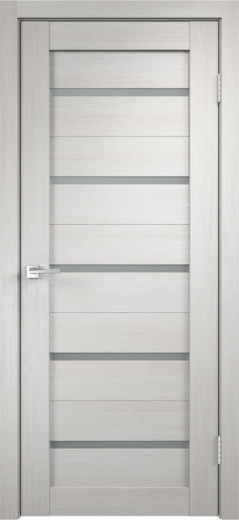 Дверное полотно Экошпон DUPLEX цвет Дуб белый стекло Мателюкс