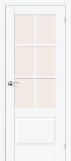 Дверь эмалит Прима-13.0.1 ПЭТ White Silk